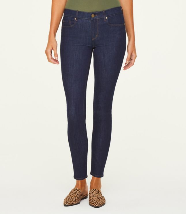 dark rinse skinny jeans