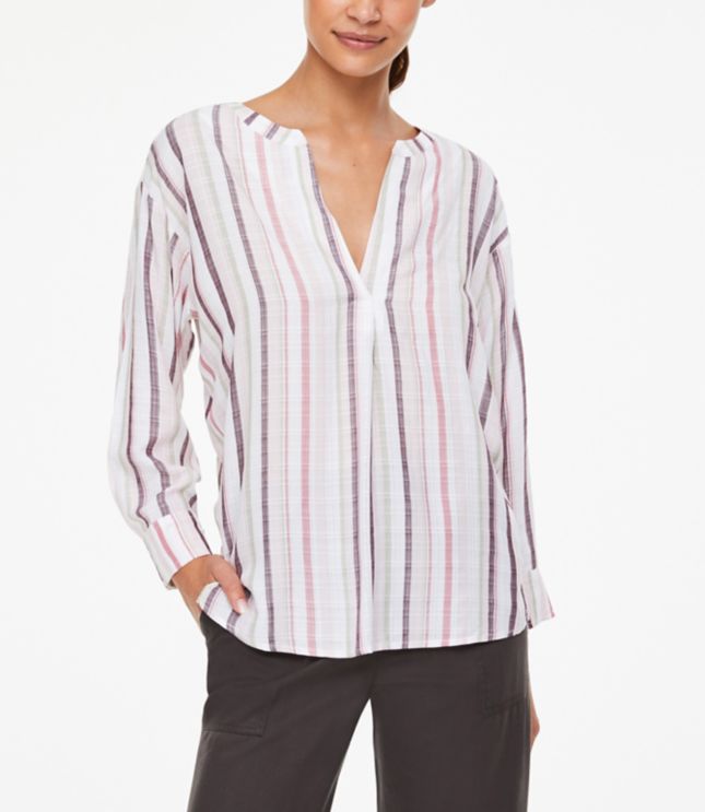 two tone split shirt women's
