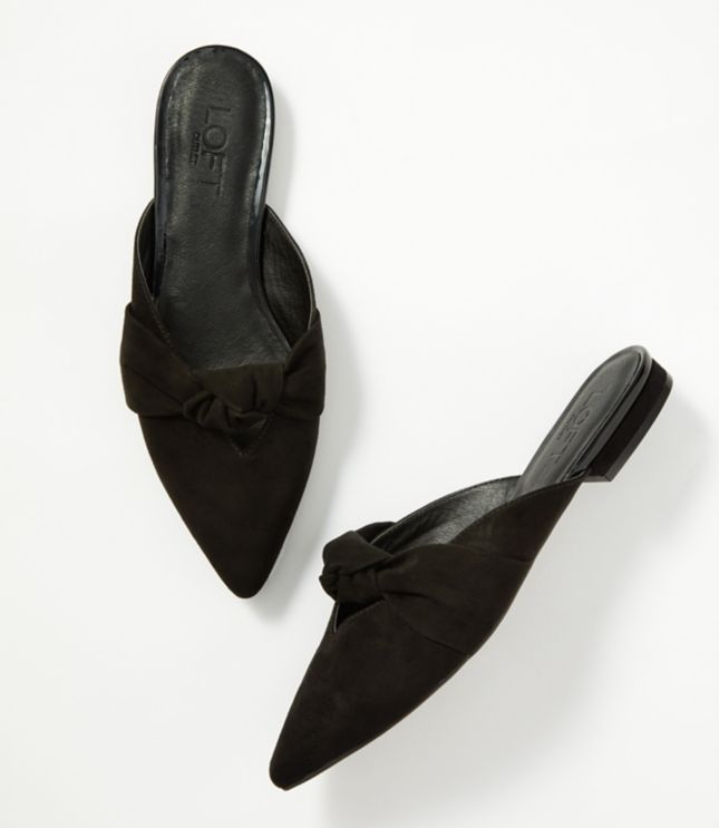 loft bow mule flats