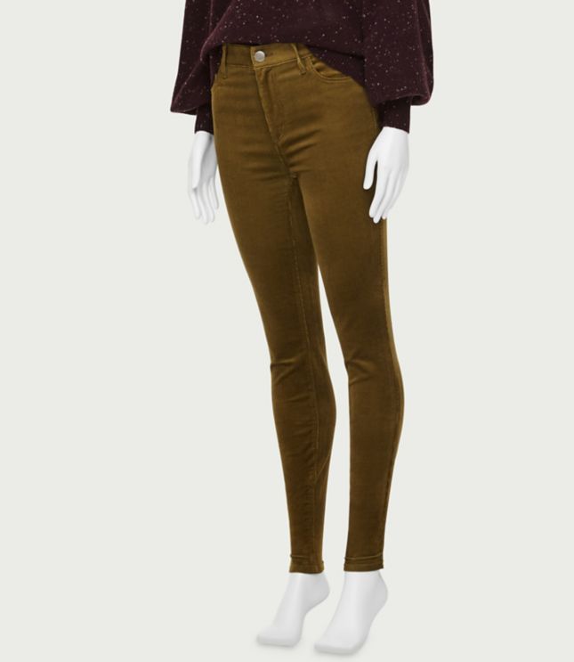 high waisted skinny corduroy pants