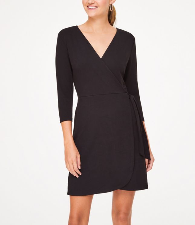 loft red wrap dress