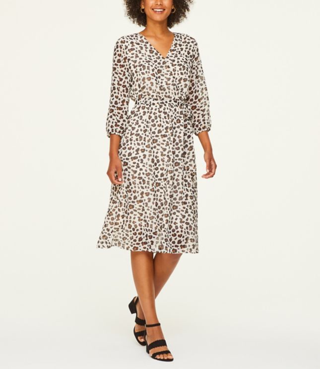 leopard print wrap midi dress