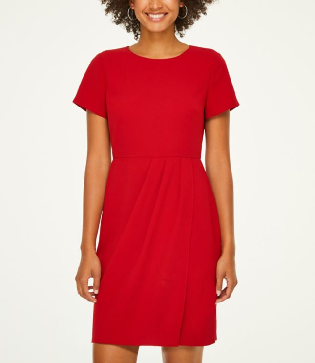 red wrap dress short