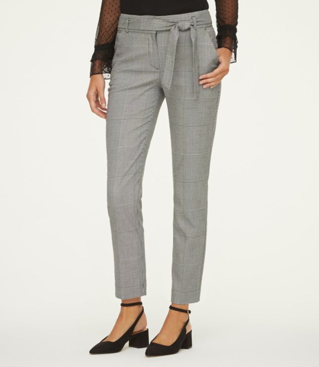 high rise tie waist pants