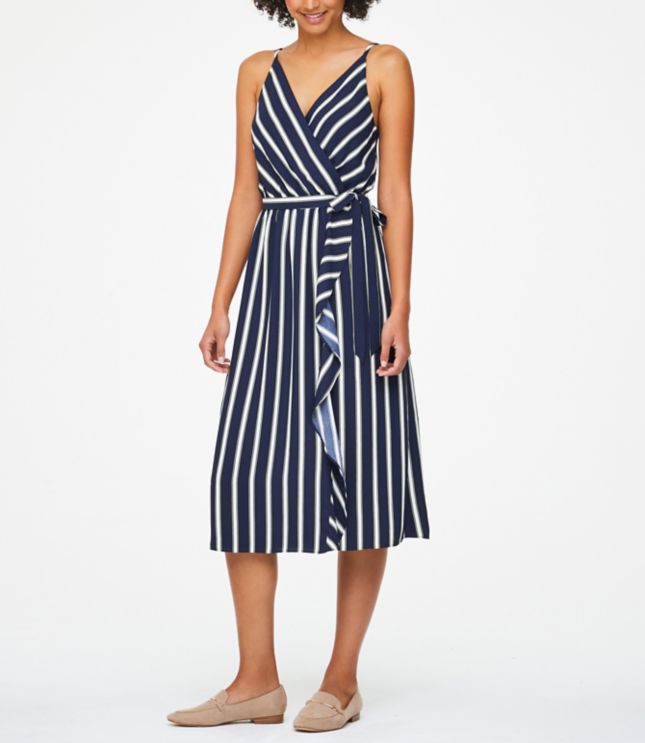 loft striped wrap dress