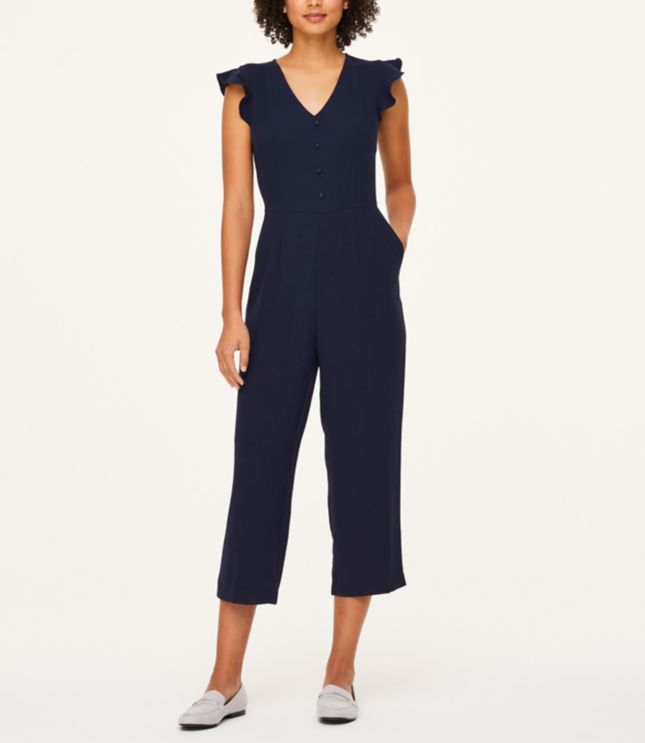 loft navy jumpsuit