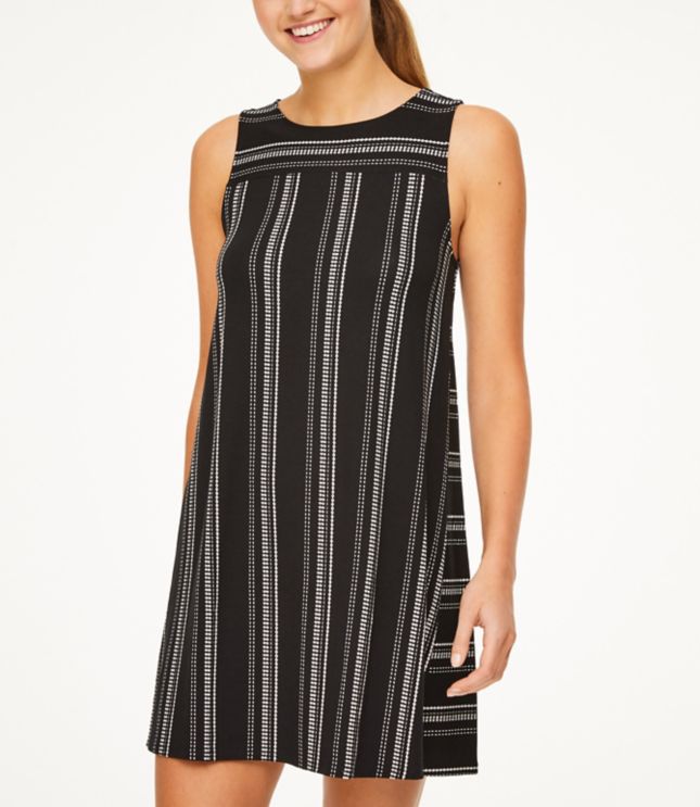 striped swing dress