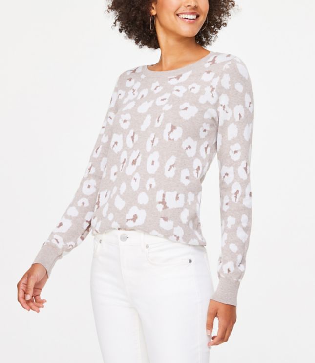 loft leopard sweater