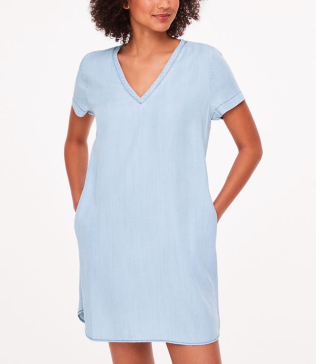 chambray t shirt dress