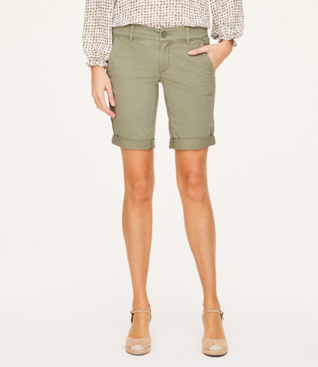 loft bermuda roll shorts