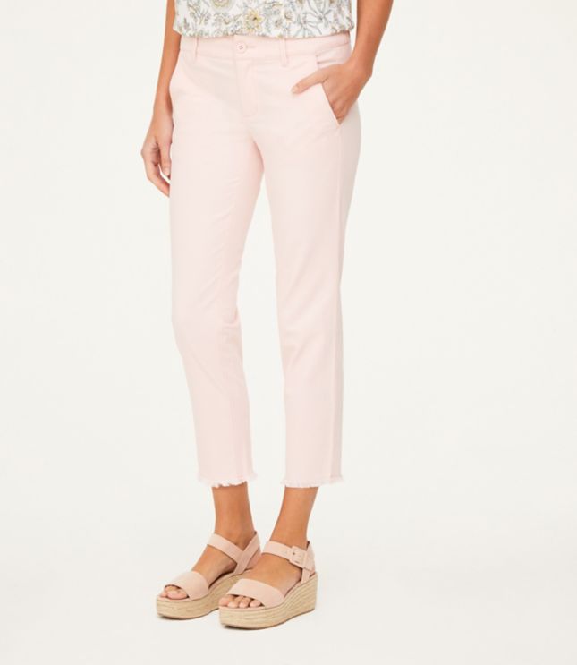 Image of Loft Curvy Frayed Chinos