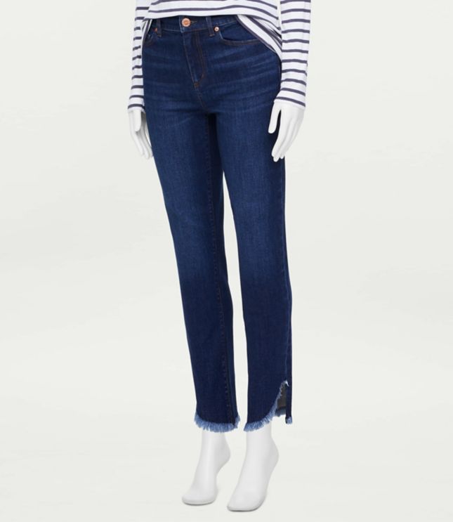 curvy high rise straight leg jeans