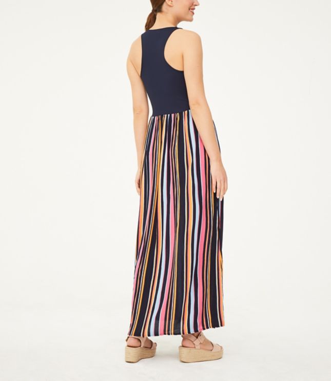 color block maxi dress