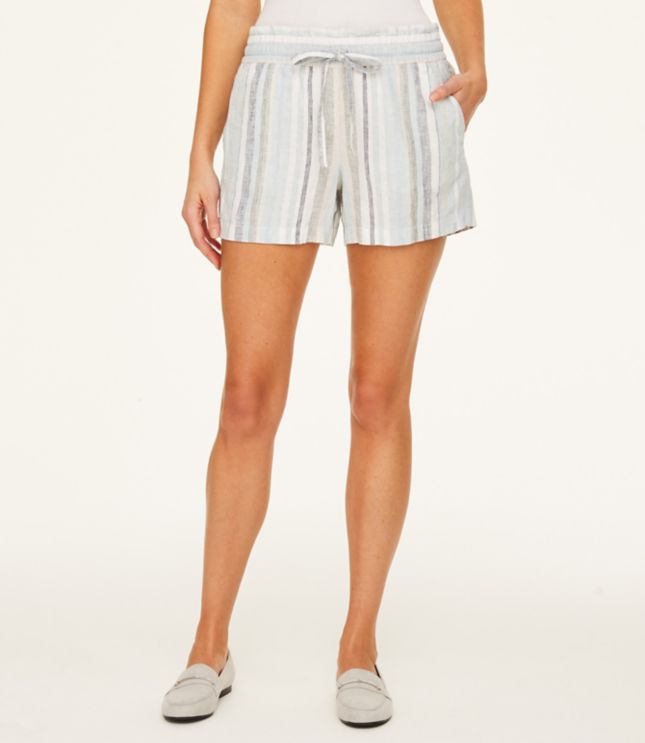 guess striped drawstring shorts