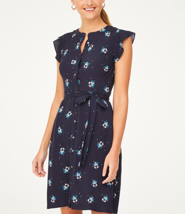 ann taylor flutter sleeve dress