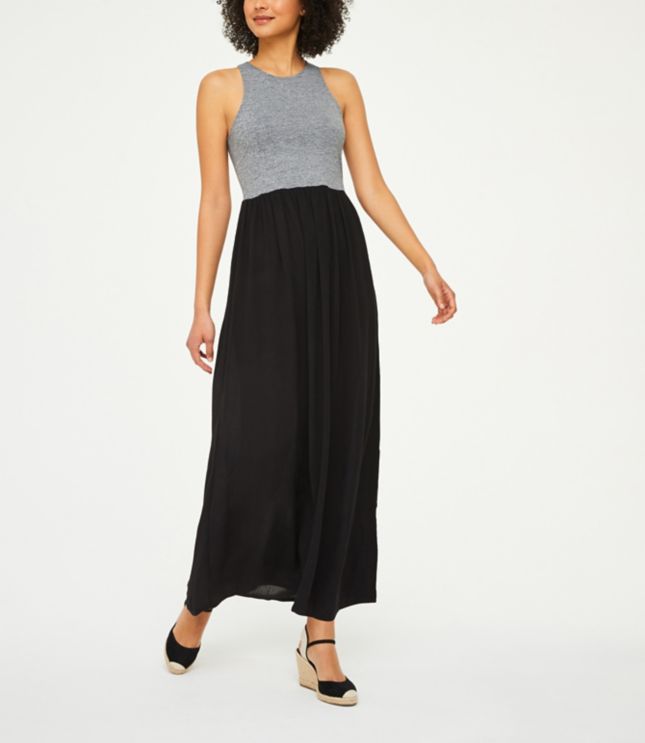 loft striped maxi dress