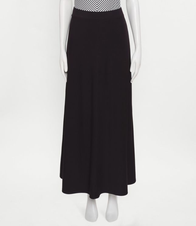 black knitted maxi skirt