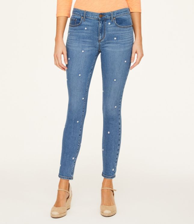 petite embroidered jeans
