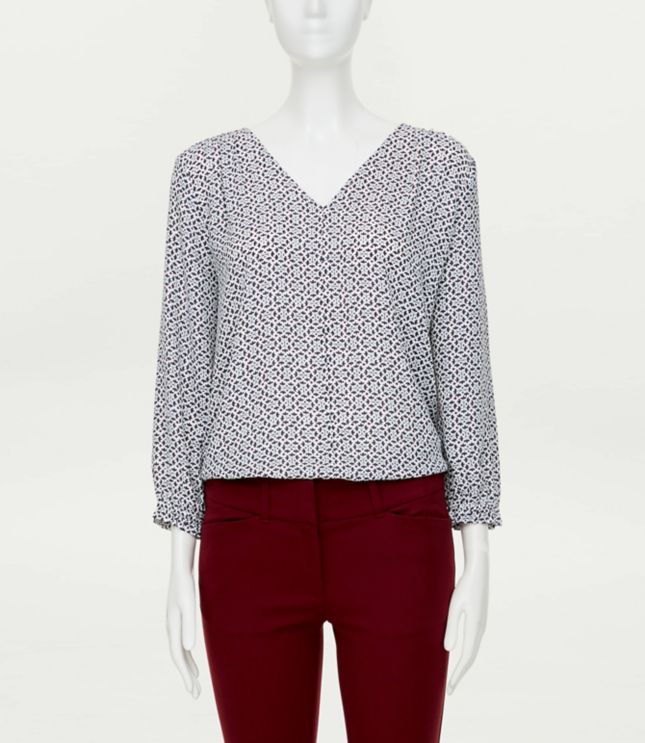 Image of Loft Clover V-Neck Top