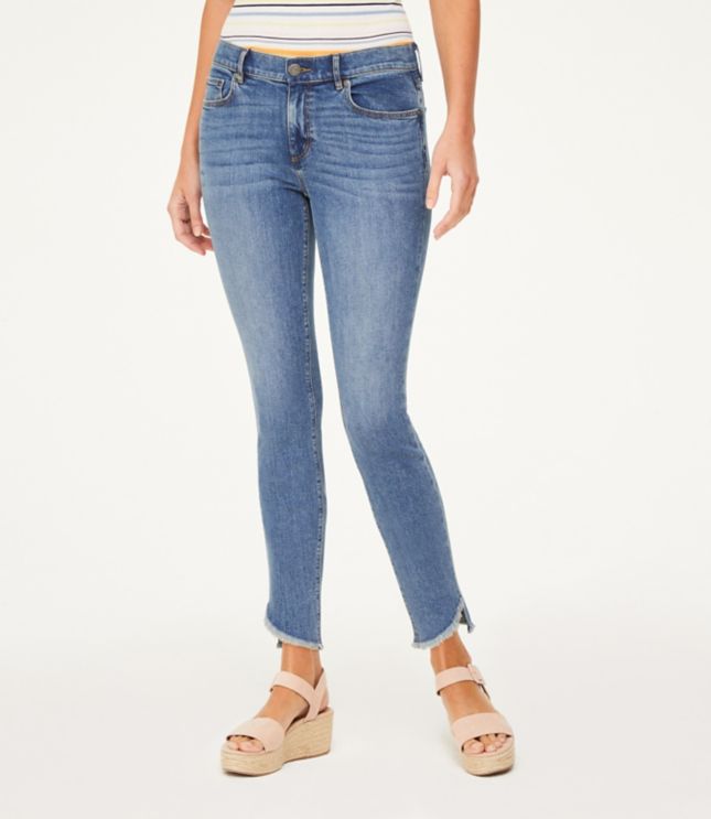 Curvy Tulip Hem Skinny Ankle Jeans in 