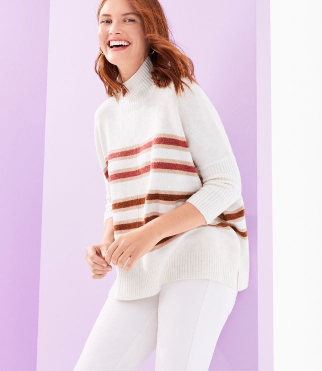 turtleneck poncho sweater