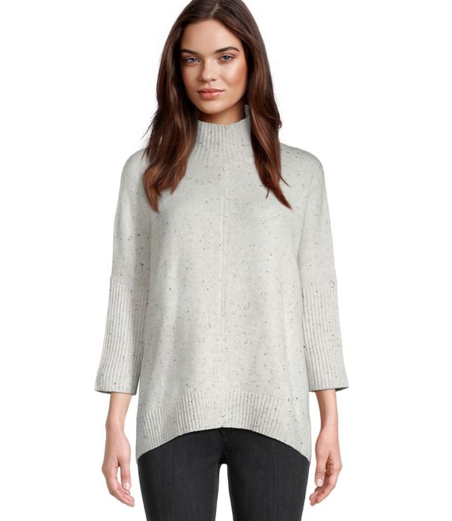 turtleneck poncho sweater