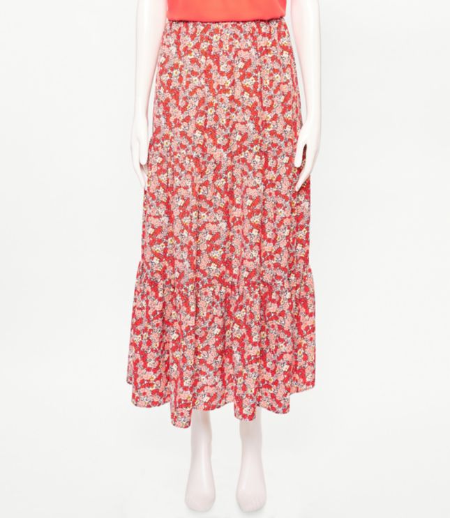 petite floral maxi skirt