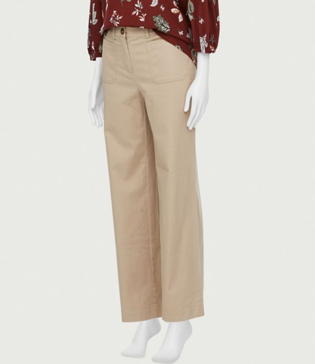 Image of Loft High Rise Slim Wide Leg Pants
