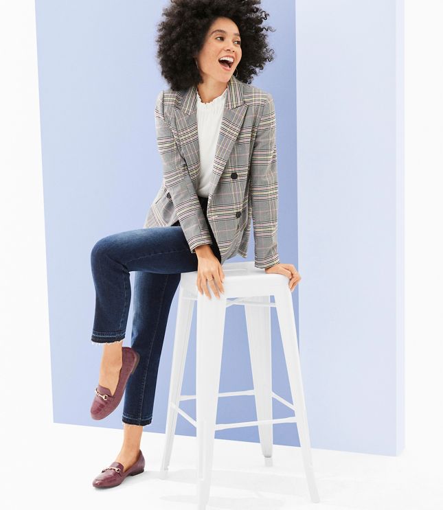 loft plaid blazers