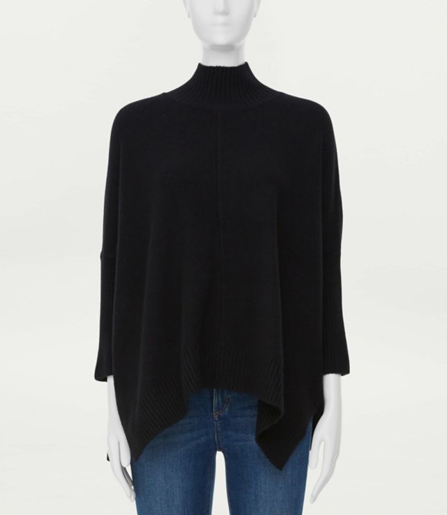 turtleneck poncho sweater loft