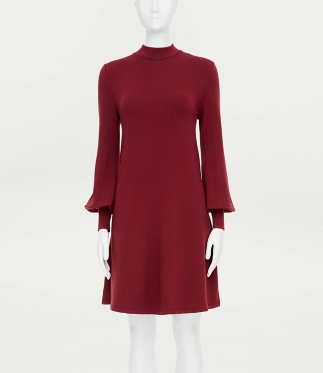 mock neck dress long sleeve