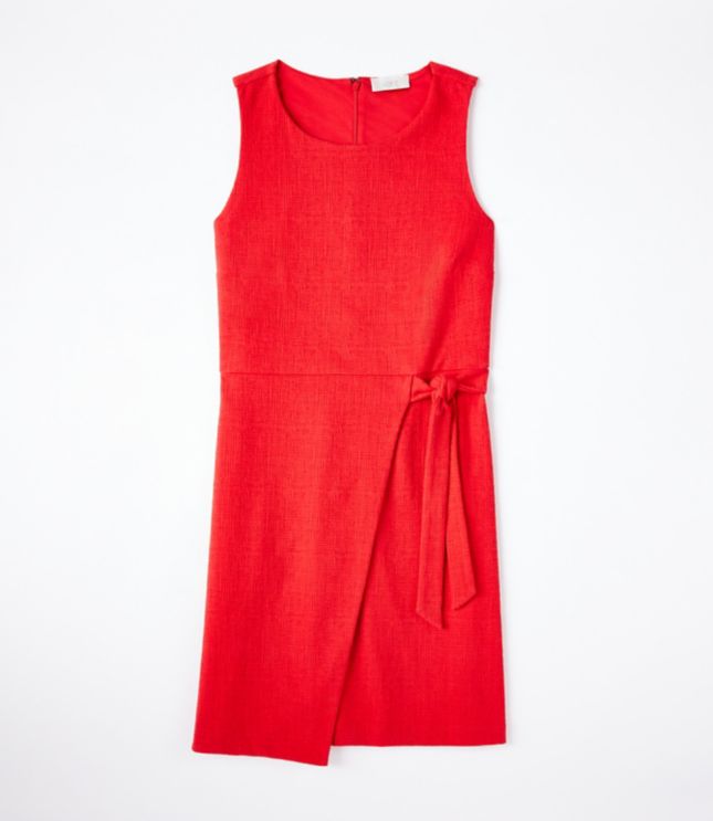 loft red wrap dress