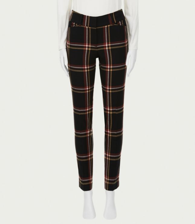 plaid skinny ankle pants