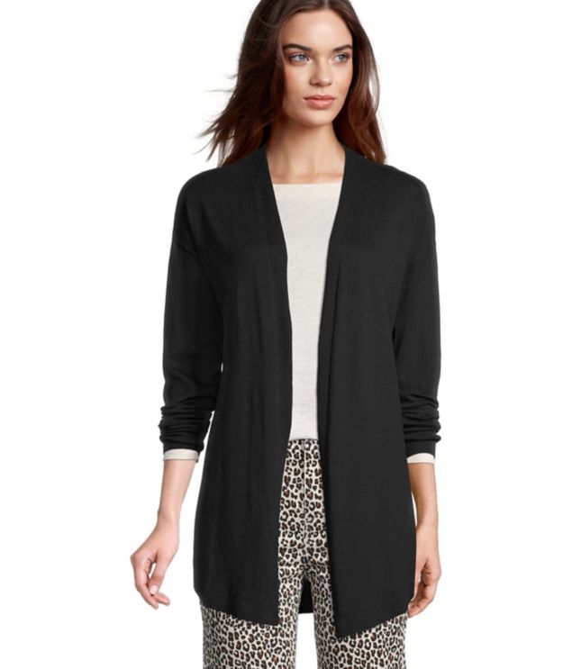 women's loft shirttail open cardigan